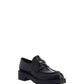 Brushed Leather Loafers - Black