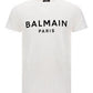 Cotton Printed Balmain Paris Logo T-shirt - White