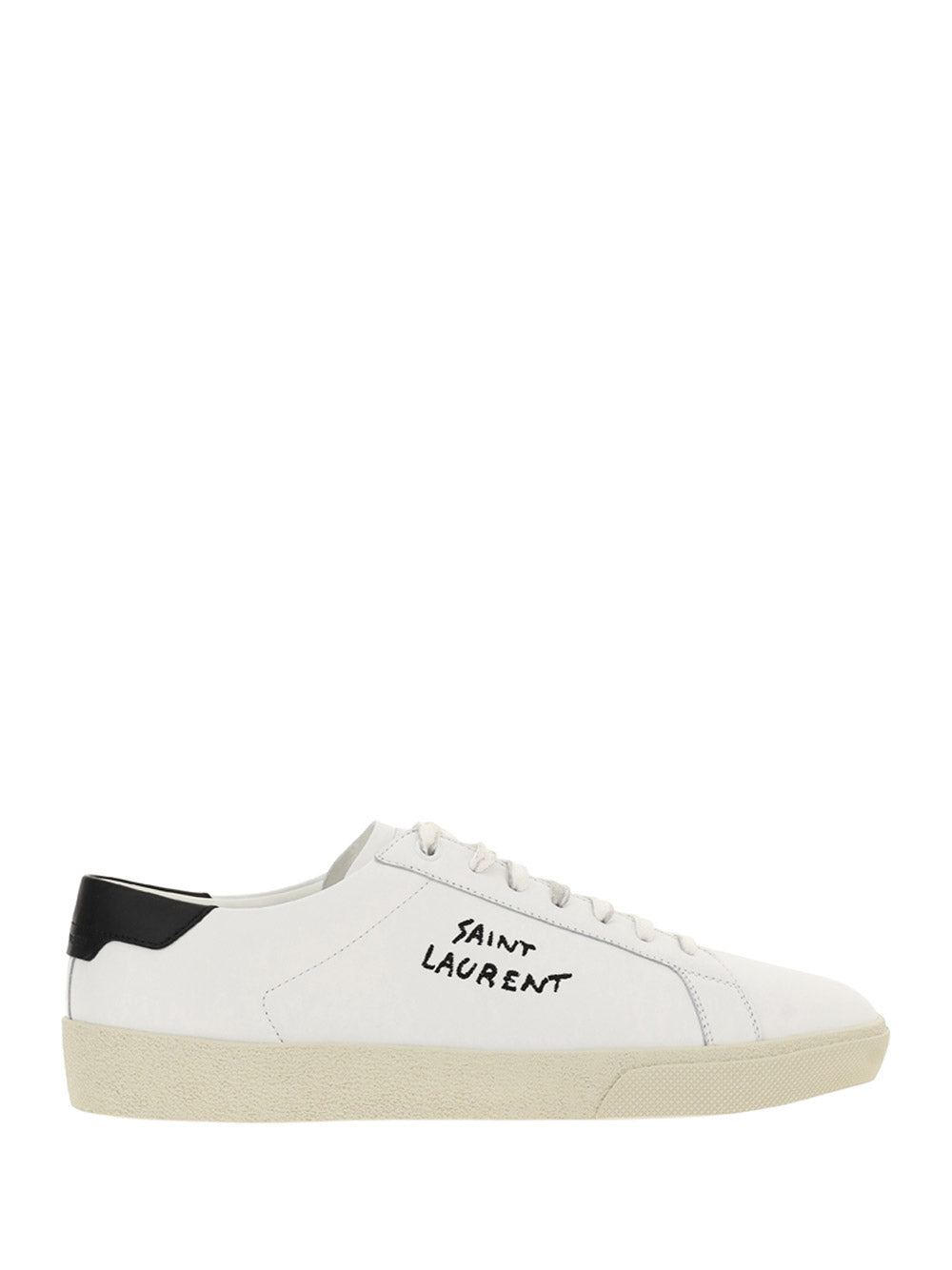 Court Classic SL/06 Embroidered Sneakers in Leather - Optic White.