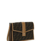 FF Fabric Clutch - Brown