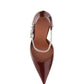 Ursina Crystal Strap Pumps in Patent Leather - Bordeaux