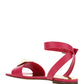 One Stud Flat Sandal in Calfskin With Maxi Stud Embellishment - Blossom