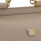 Small Sicily Bag in Dauphine Calfskin - Nude