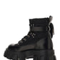 Men's Monolith Brushed Leather & Nylon Combat Boots - Black