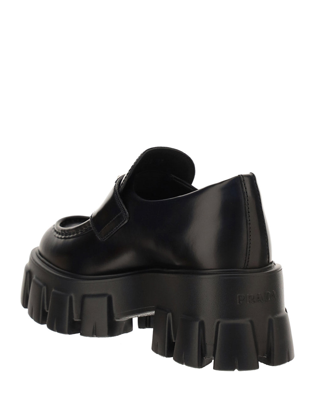 Monolith Brushed Leather Loafers - Black