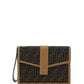 FF Fabric Clutch - Brown