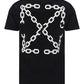 Chain Arrows-Print T-Shirt - Black