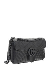 GG Marmont Small Shoulder Bag - Black