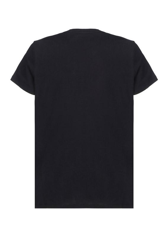 Cotton T-shirt With Paris Logo Print - Black / Silver