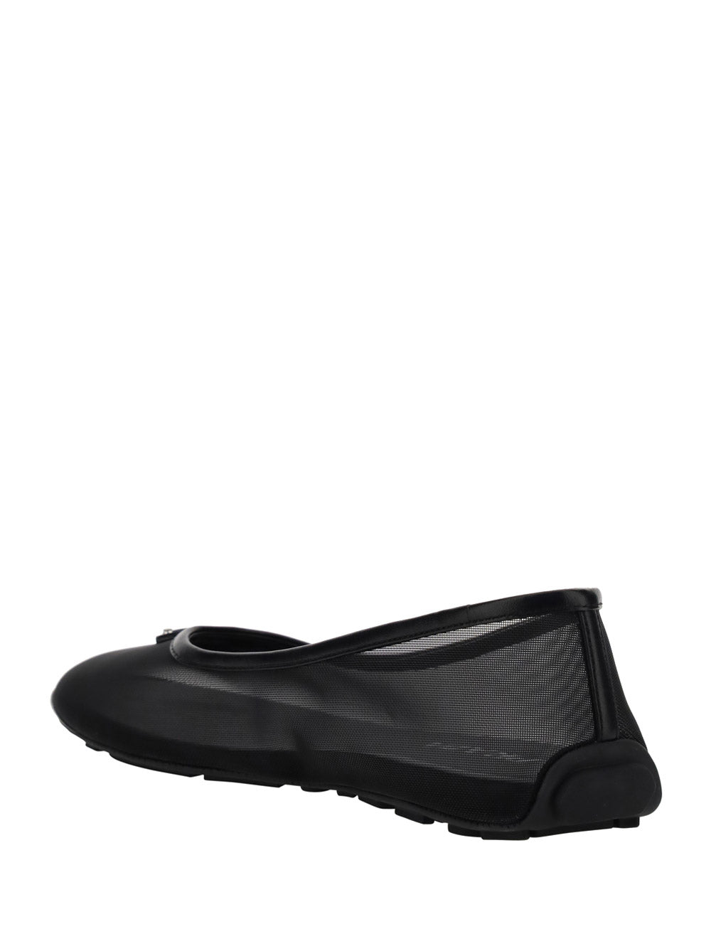 Logo Plaque & Mesh Ballerina - Black