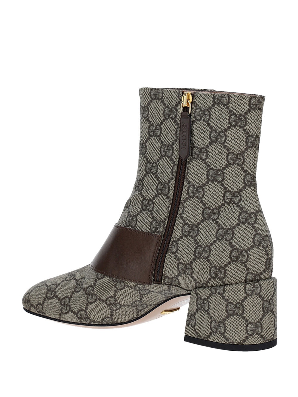 Gucci Blondie Ankle Boot - Beige/Ebony/Brown.