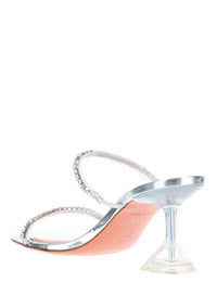 Gilda Metallic Crystal Sandals 70mm - Clear