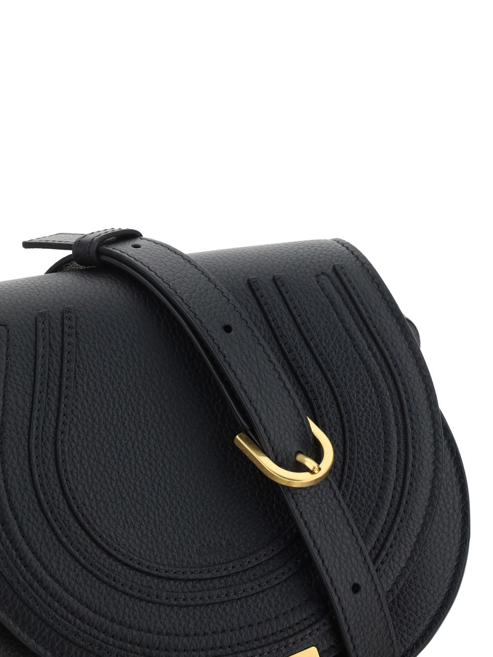 Marcie Small Saddle Bag - Black