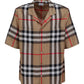 Short-sleeve Check Silk Shirt