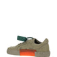 Low Vulcanized Calf Leather Sneakers - Military Green