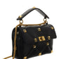 Large Roman Stud the Shoulder Bag in Nappa With Chain - Black