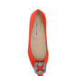 Hangisi Satin Flats - Red
