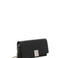 4g Wallet in Box Leather With Chain - Black.