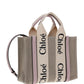 Small Woody Tote Bag - Beige / Pink