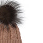 Beanie With Pom Pom - Blush Pink
