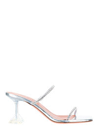 Gilda Metallic Crystal Sandals 70mm - Clear