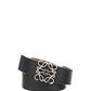 Anagram Belt in Smooth Calfskin -  Black / Tan / Palladium