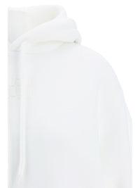 Puff Logo Hoodie in Structured Terry  - White