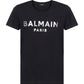 Cotton T-shirt With Paris Logo Print - Black / Silver