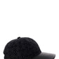 Anagram Cap In Jacquard and Calfskin - Anthracite / Black