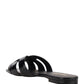 Tribute Flat Mules In Patent Leather - Black