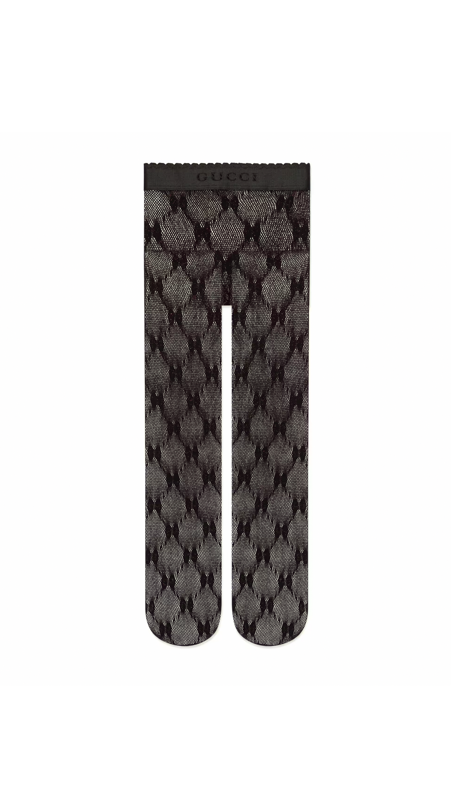 GG Knit Tights - Black/Magenta