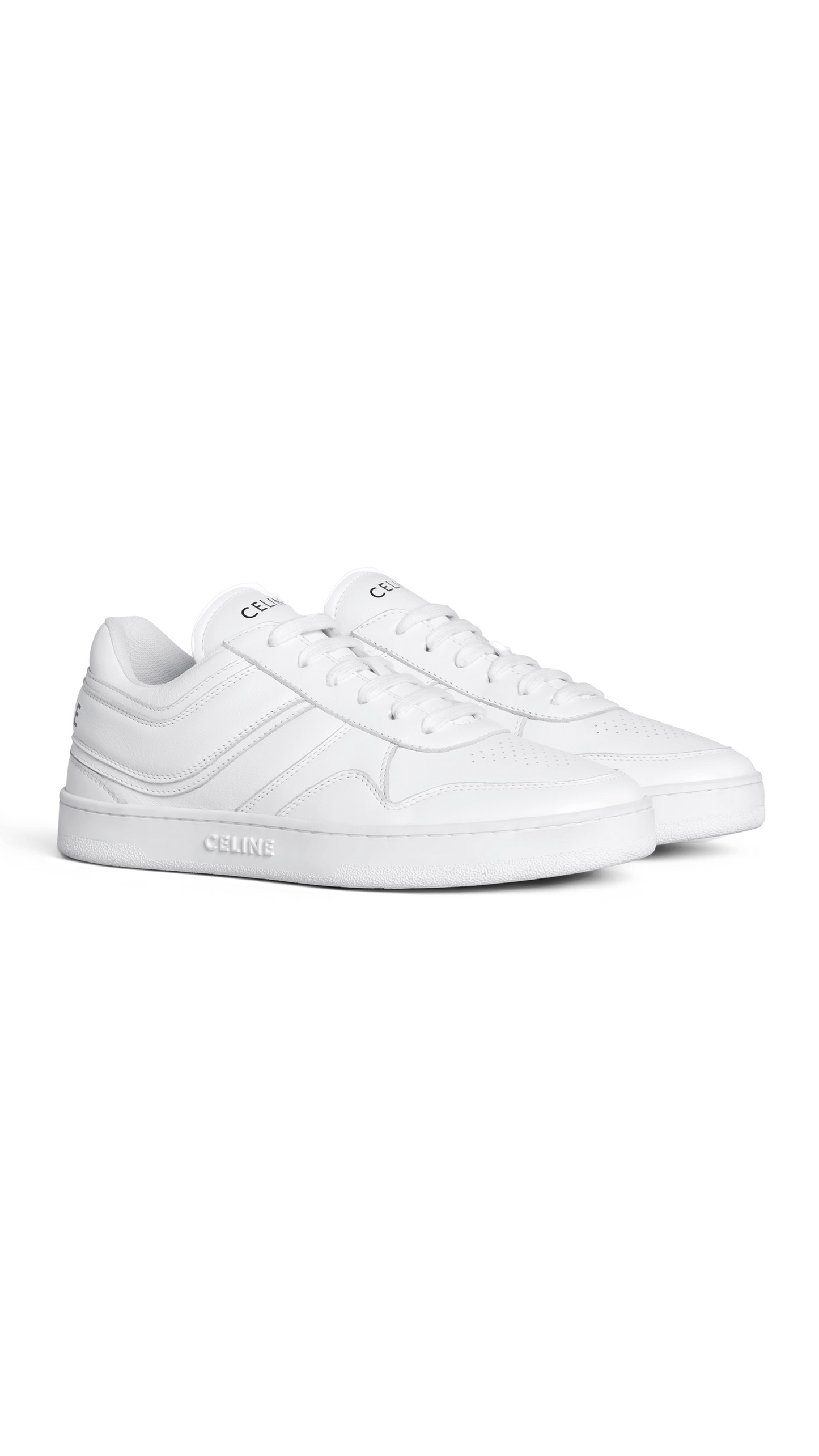 Low Lace-up Sneaker in Calfskin - Optic White