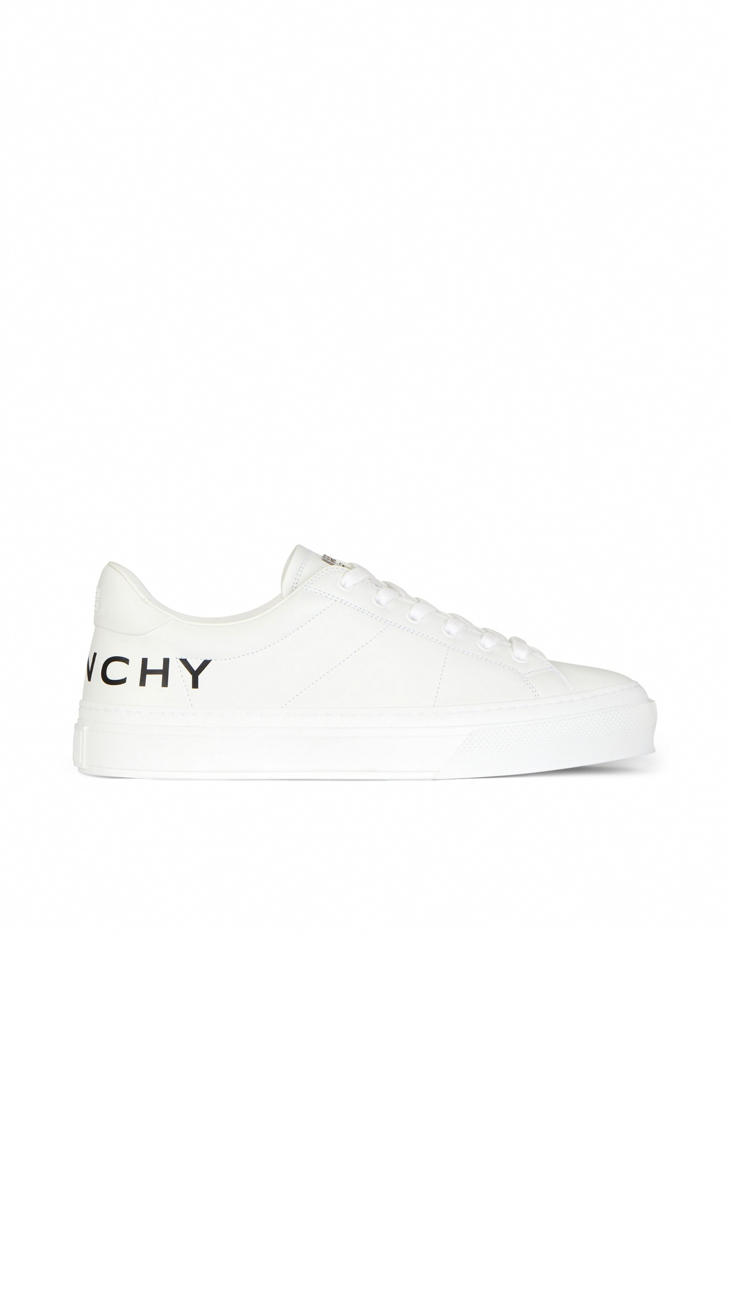 City Sport Sneakers in Leather with Printed Logo - White
