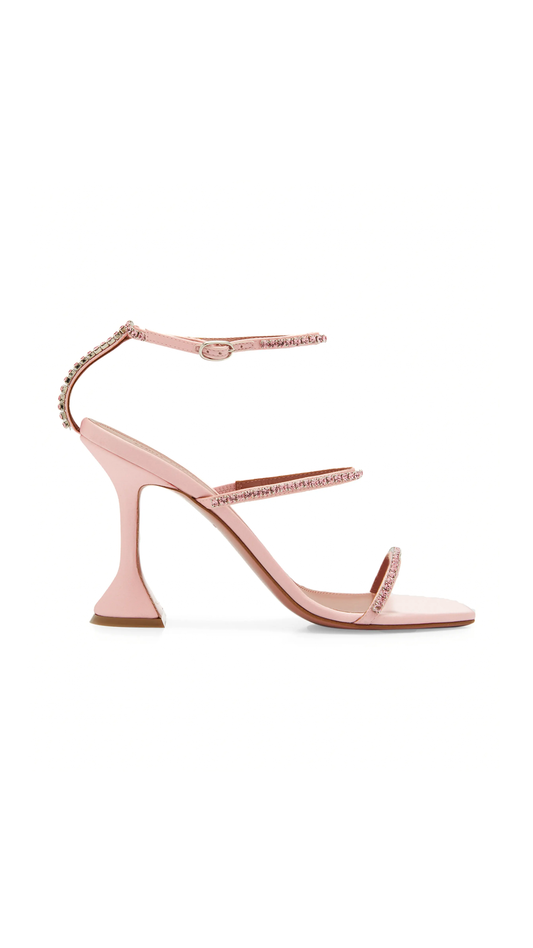 Gilda Crystal Ankle-Strap Sandals - Pink/Light Rose