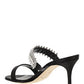 Sako Satin 70 Sandals - Black