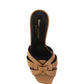 Tribute Heeled Mules In Vegetable-Tanned Leather - Marron Gold