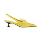 Leather Loafers With Heel - Sunny Yellow