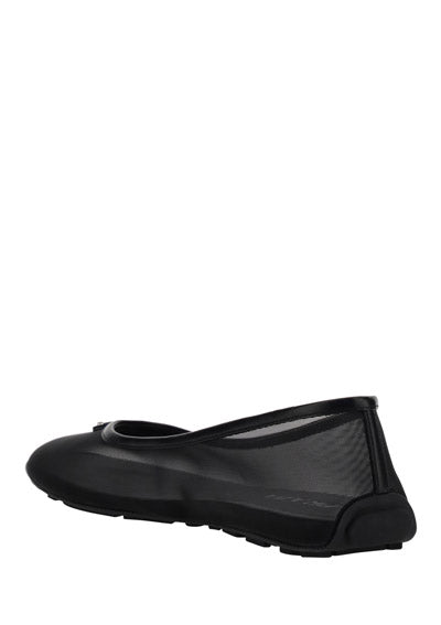 Logo Plaque & Mesh Ballerina - Black