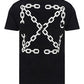Chain Arrows-Print T-Shirt - Black