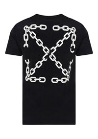 Chain Arrows-Print T-Shirt - Black
