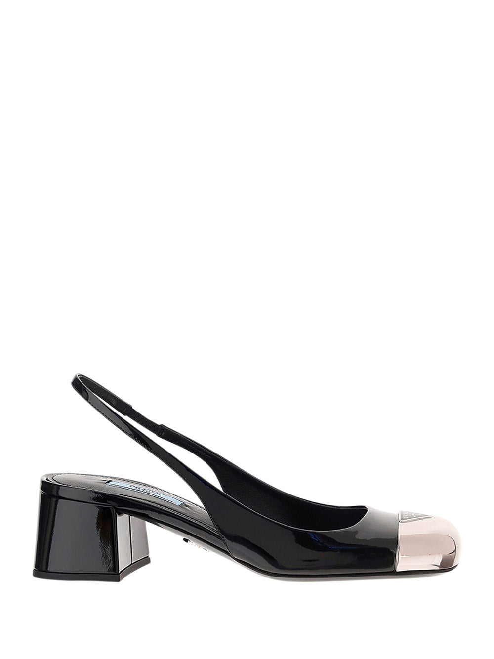 Patent Leather Slingback Pumps - Black.