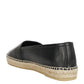 Monogram Espadrilles In Lambskin - Black