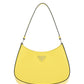 Prada Cleo Brushed Leather Shoulder Bag - Yellow.