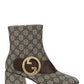 Gucci Blondie Ankle Boot - Beige/Ebony/Brown.