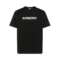 Logo Print Cotton Oversized T-shirt - Black
