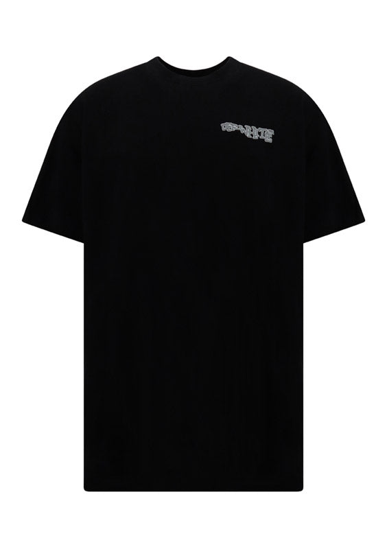 Carlos Logo Print T-Shirt - Black