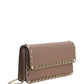 Rockstud Grainy Calfskin Chain Pouch - Poudre