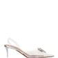Rosie Glass Sling Pumps - Transparent