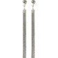 Loulou Earrings With Chain Tassels In Silver Brass - Silver