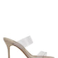 Scolto PVC Open Toe Mules - Beige.